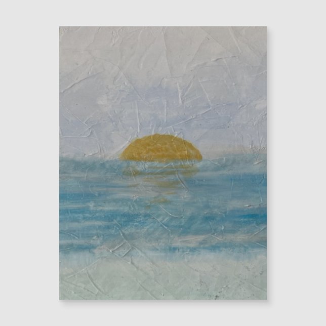Sunny Day Watercolor Beach Magnetic Card (Anverso)