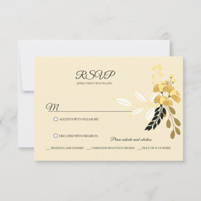Sunny Floral RSVP (Anverso)