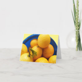 Sunny Florida Lemons en una tarjeta de nota en bla