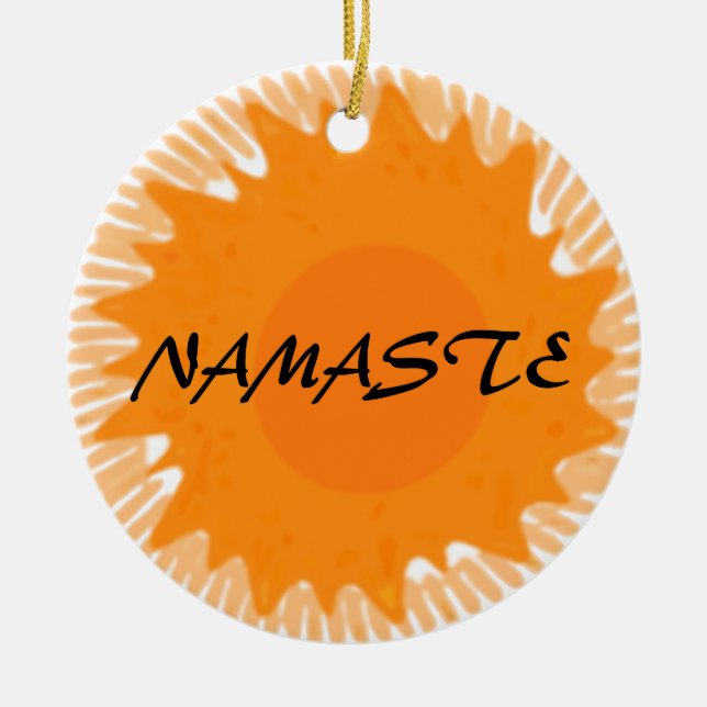 Sunny Namaste - Ornamento de yoga (Frente)