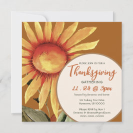 Sunny Sunflower, invitación al Día de Acción de Gr