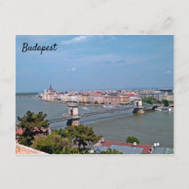Sunny y hermosa postal panorámica de Budapest