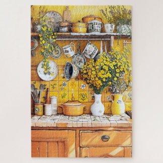 Sunny Yellow Kitchen Jigsaw Puzzle