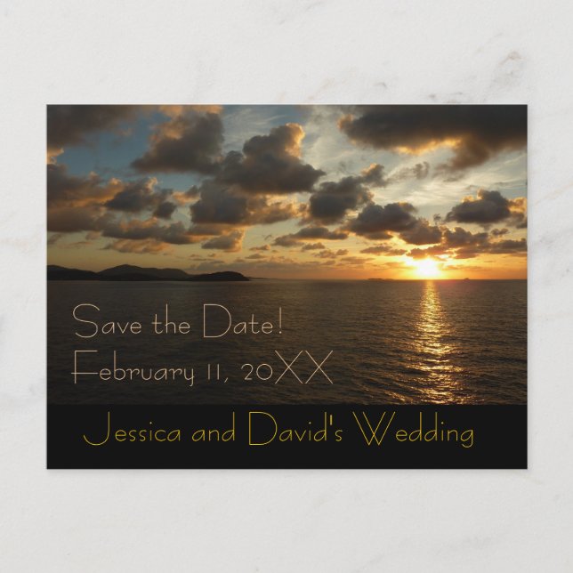 Sunrise at St. Thomas salva la tarjeta postal de f (Anverso)