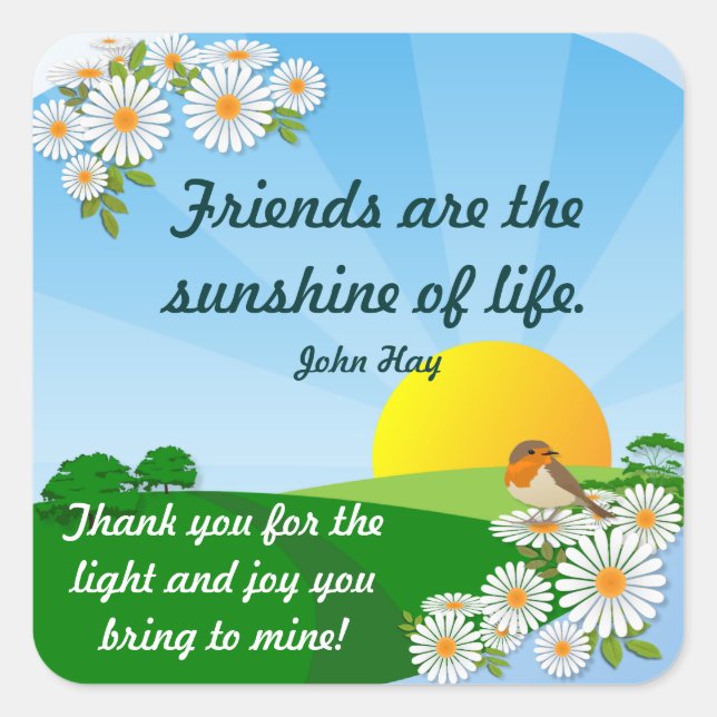 Sunrise ~ Pegatina de amistad (Anverso)