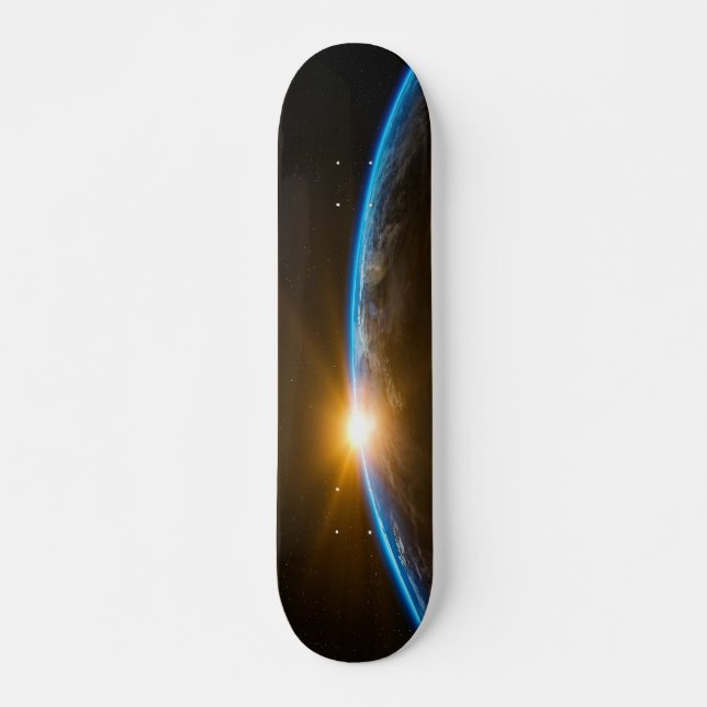 sunrise space galaxy skateboard deck (Anverso )