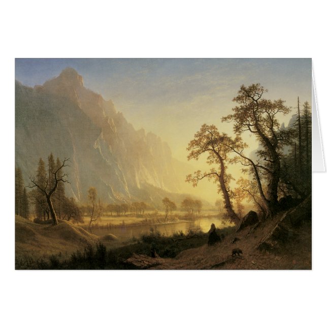 Sunrise, Yosemite Valley por Albert Bierstadt (Anverso (Horizontal))