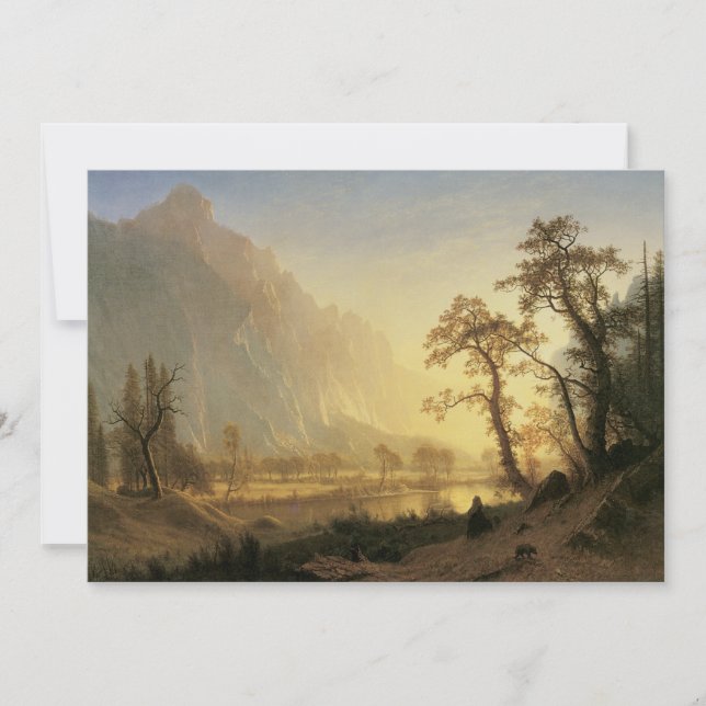 Sunrise, Yosemite Valley por Albert Bierstadt (Anverso)