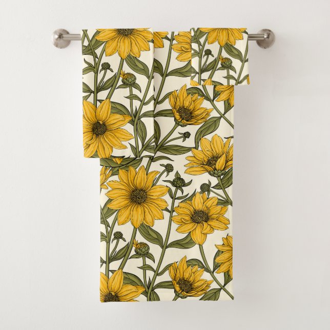 Sunroot, girasol salvaje en blanco roto (In situ)