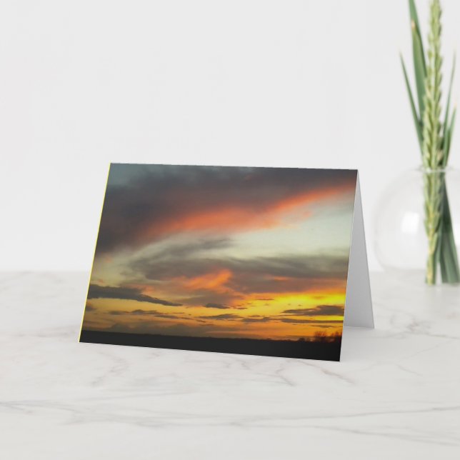 Sunset 2 Tarjeta de felicitación ... Foto de teléf (Anverso)