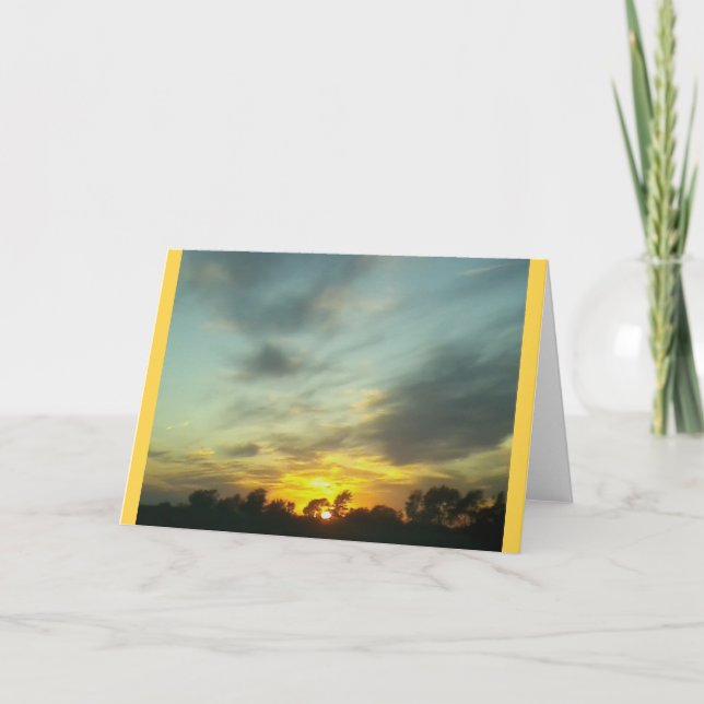 Sunset 4 Tarjeta de felicitación ... Foto de teléf (Anverso)