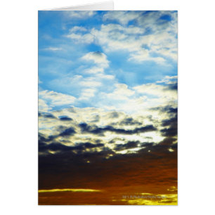 Sunset azul Naranja rojo con nubes