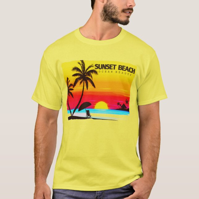 Sunset Beach: Camiseta de belleza oceánica (Anverso)