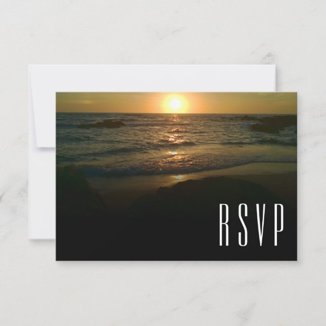Sunset Beach Wedding RSVP (Anverso)
