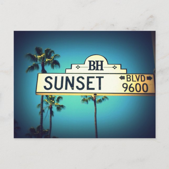 Sunset Blvd. Postal (Anverso)