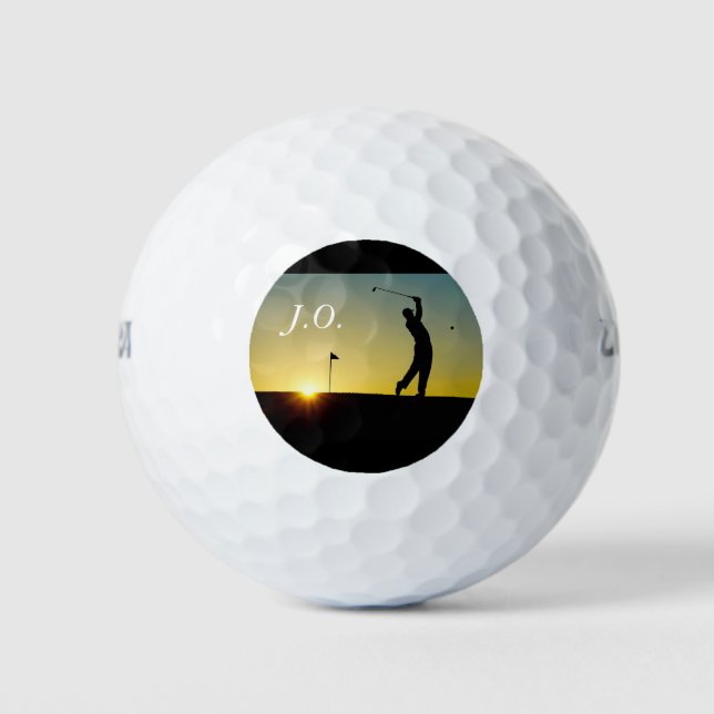 Sunset - Bolas de golf que puedes personalizar - H (Anverso)
