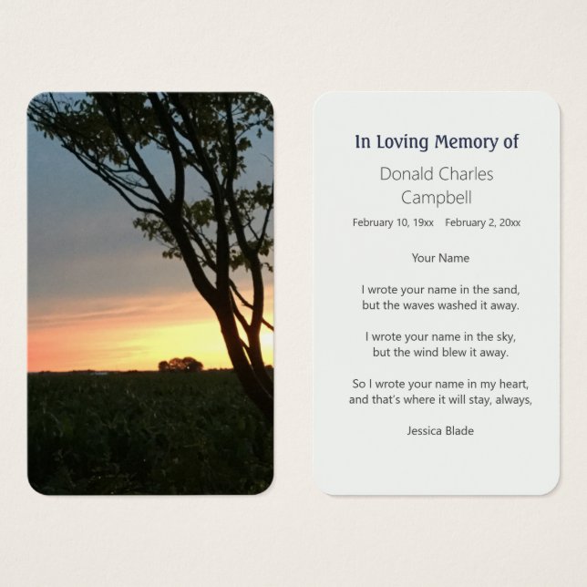 Sunset de los campos rurales (Anverso y reverso)