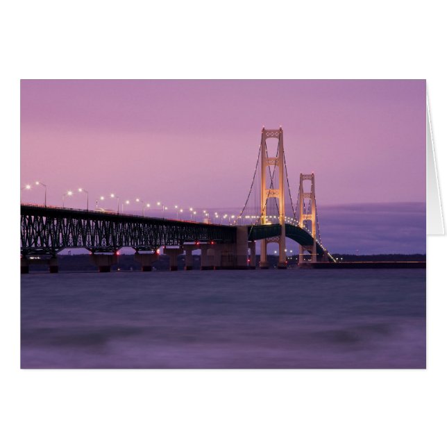 Sunset del puente Mackinac (Anverso (Horizontal))