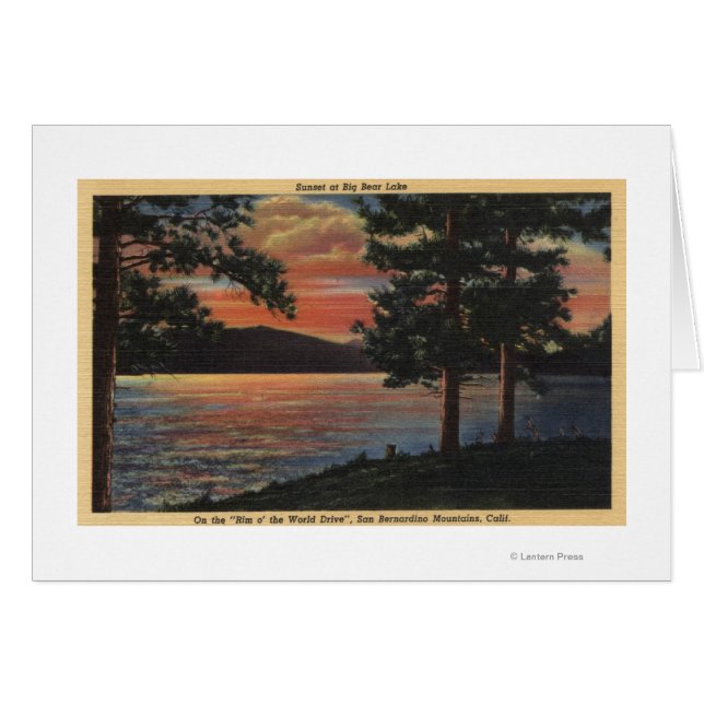 Sunset en el lago Big Bear (Anverso (Horizontal))