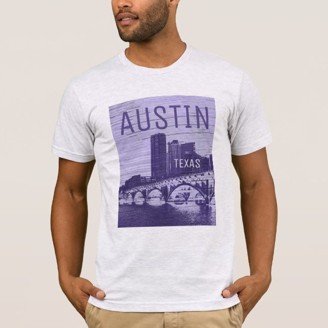 Sunset en la camiseta Lady Bird Lake Austin Texas (Anverso)