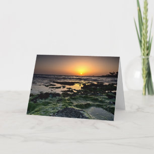 Sunset en Paphos, tarjeta de Chipre (2512)