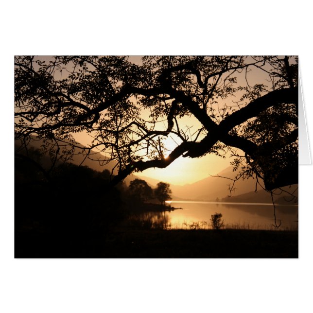 Sunset escocés a través de un lago (Anverso (Horizontal))