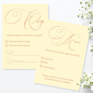 Sunset Hues RSVP con tarjeta de respuesta para ele