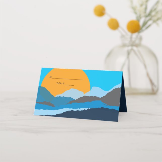 SUNSET & MOUNTAINS Bar Bat Tarjeta de asiento Mitz (Anverso)