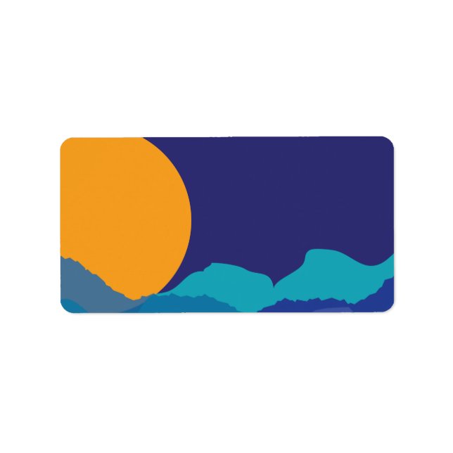 SUNSET & MOUNTAINS Imprimir tu propia etiqueta (Frente)