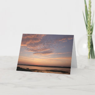 Sunset on the Marsh - Tarjeta de felicitación en b