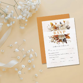 Sunset Otumn Florals Watercolor RSVP