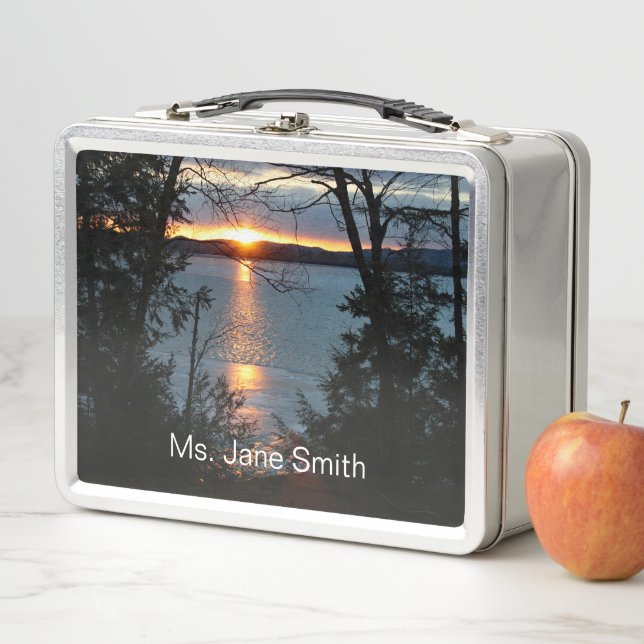 Sunset Over Forest Lake Lunch Box (In situ)