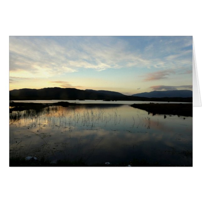 Sunset over lake, County Galway, Irlanda (Anverso (Horizontal))