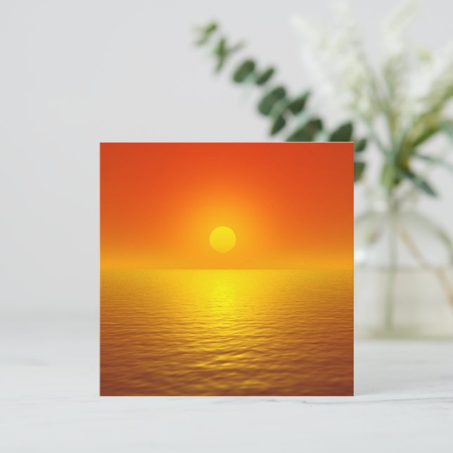 Sunset Reflection Stationery (Anverso de pie)