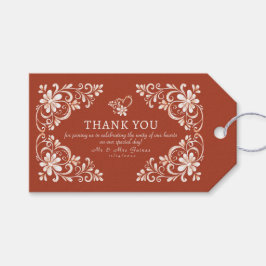 Sunset Rust Shabby Chic Gracias Boda Etiqueta De R