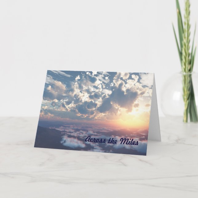 Sunset Sky a través de la tarjeta de cumpleaños Mi (Anverso)