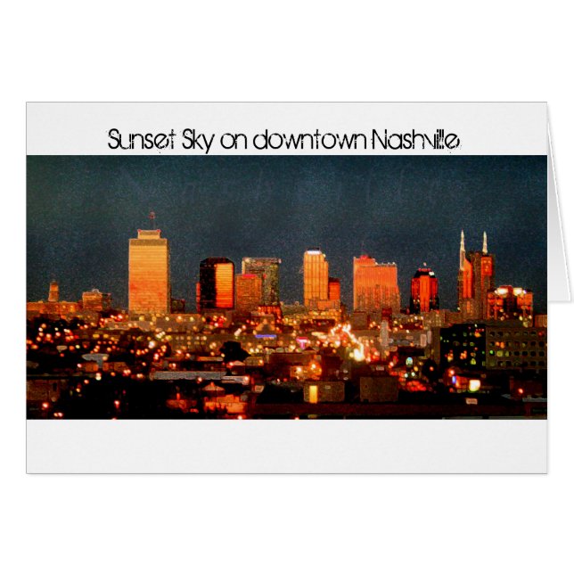 Sunset Sky en el centro de Nashville (Anverso (Horizontal))