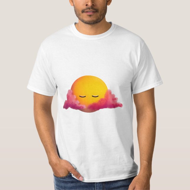 Sunset somnoliento - Camiseta estética de nube ros (Anverso)