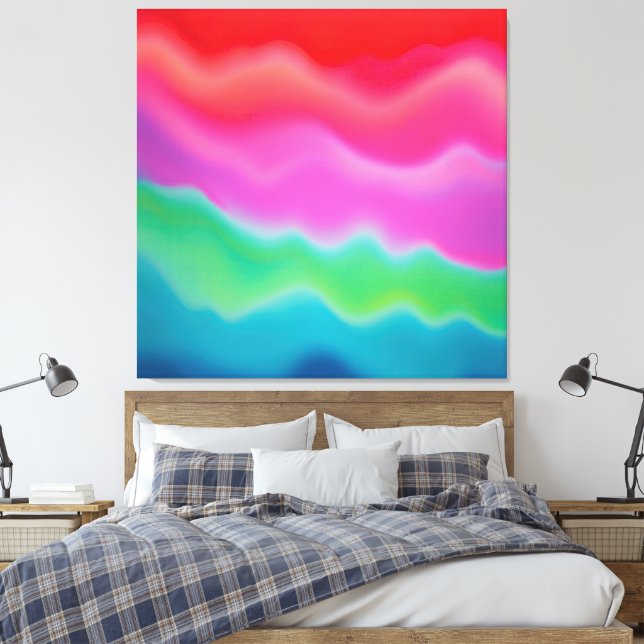 "Sunset Sorbet" arte abstracto colorido (Insitu(Dormitorio))