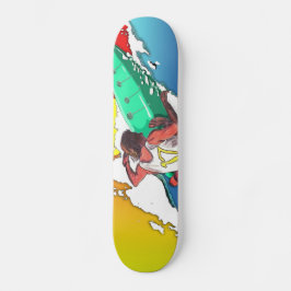 Sunset Surfer Surfing Skateboard Diseño artístico