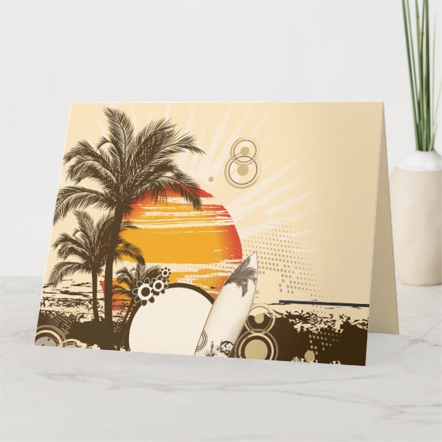 Sunset - Tarjeta de saludo (Anverso)