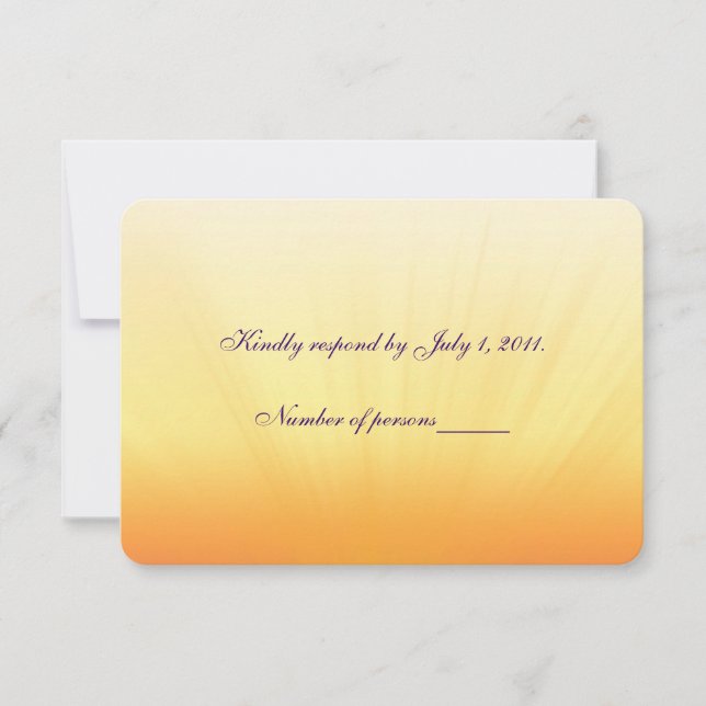 Sunset Wedding RSVP (Anverso)