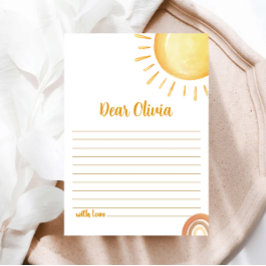 Sunshine 1er cumpleaños Tarjeta de la cápsula