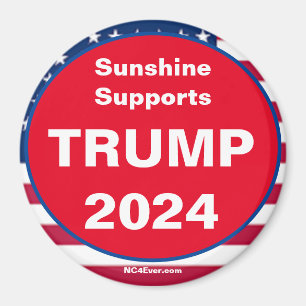 Sunshine Apoya el imán patriótico TRUMP 2024