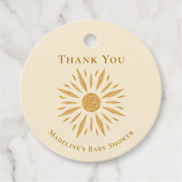 Sunshine Baby Shower Gracias Etiqueta