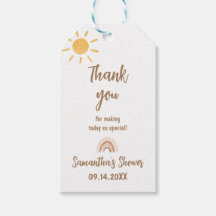 Sunshine Baby Shower Gracias Etiqueta