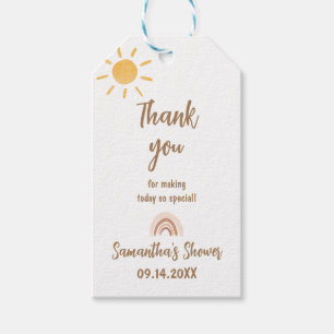 Sunshine Baby Shower Gracias Etiqueta