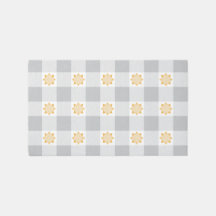 Sunshine Buffalo Check - gris + amarillo goldenrod