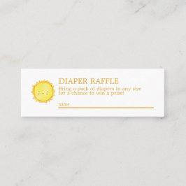 Sunshine Diaper Raffle Mini Tarjeta de Gabinete
