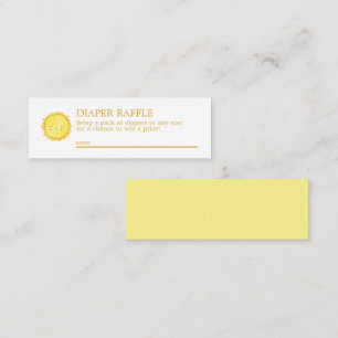 Sunshine Diaper Raffle Mini Tarjeta de Gabinete